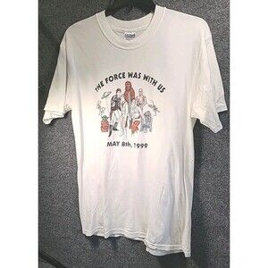Vintage 1999 Star Wars The Force Was With US  Original T-shirt Size Large
